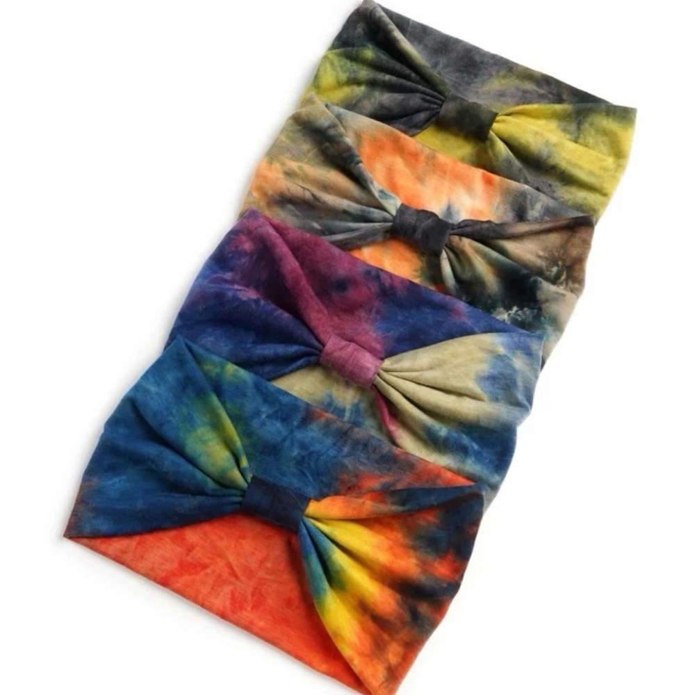 Women Tie Dye Fashion Wide Hair Band For Daily Life - Picture 2 of 7